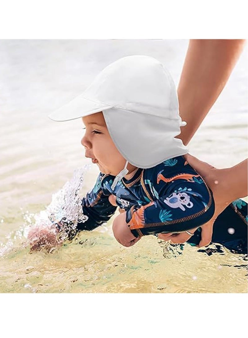 Captaintech Baby Sun Hat UPF 50+ Uv Ray Sun Protection Infant Summer Swim Hat with Neck Flap Toddler Hats for Boys Girls - Image 4