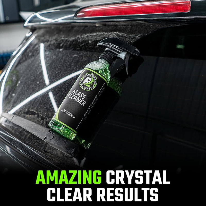 ExoForma Glass Cleaner - Streak Free Window & Glass Cleaner | Crystal Clear Finish | Safe On Window Tint, Nav Screes, Mirrors & More | 16 oz - Image 4
