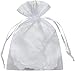 YunKo 100pcs Organza Bags 6x9 Inches Drawstring Jewelry Gift Mesh Bags Fruit Protection Bag White Sheer Organza Wedding Favor Bag - Image 1