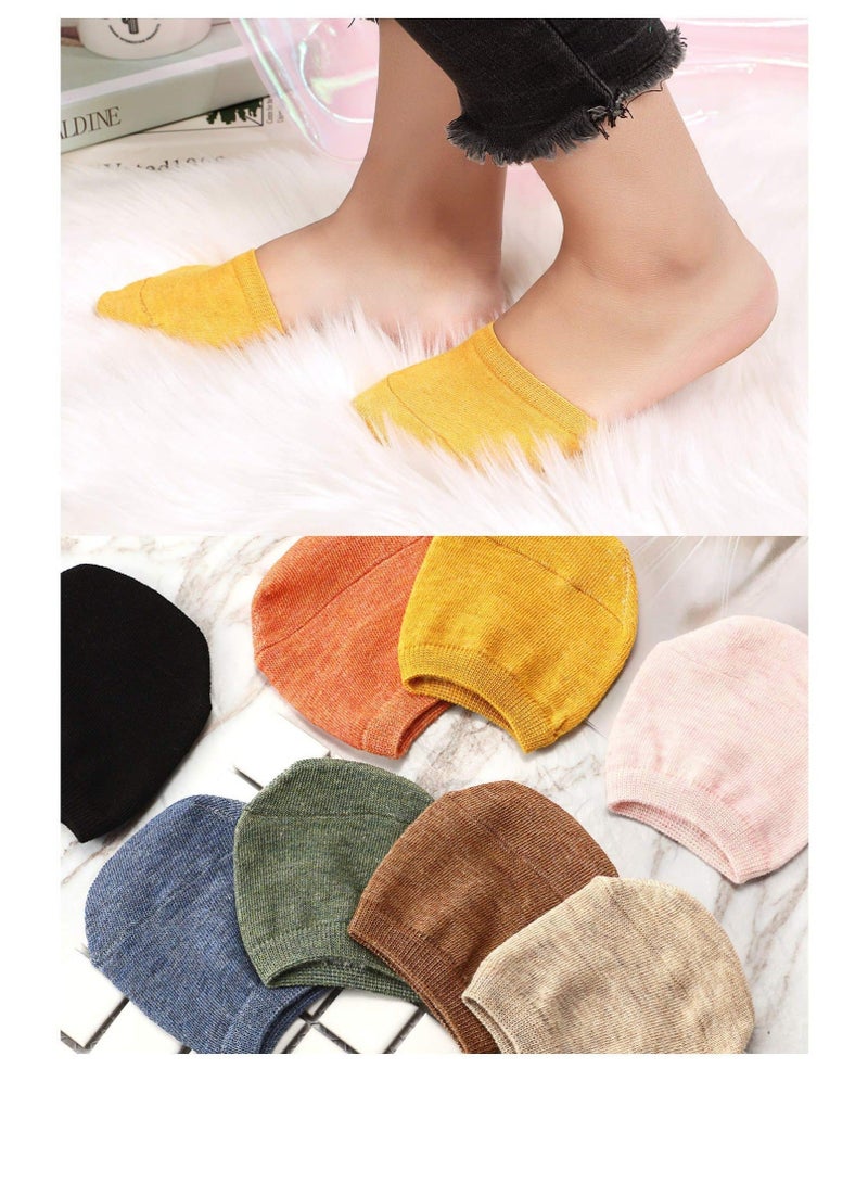 كابتن تيك Half forefoot Toe Socks, Women Socks, Toe Topper Socks for Women, Non-Slip Pain Relief Sponge Toe Half Socks, Toe Topper Liner Half Socks, cotton Socks Seamless (8Pairs) - Image 2