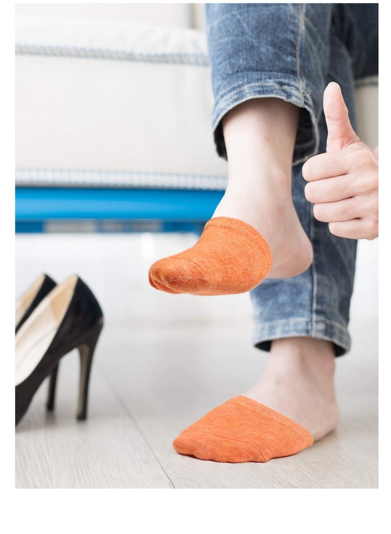 كابتن تيك Half forefoot Toe Socks, Women Socks, Toe Topper Socks for Women, Non-Slip Pain Relief Sponge Toe Half Socks, Toe Topper Liner Half Socks, cotton Socks Seamless (8Pairs) - Image 3