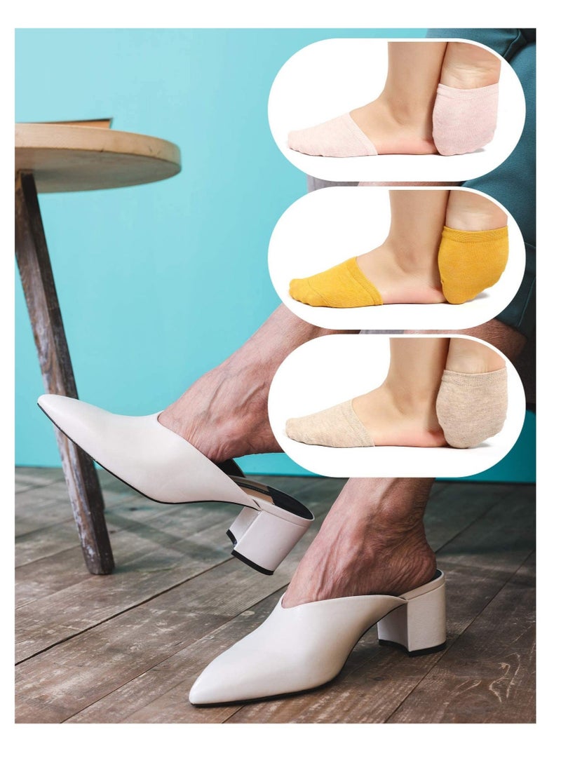 كابتن تيك Half forefoot Toe Socks, Women Socks, Toe Topper Socks for Women, Non-Slip Pain Relief Sponge Toe Half Socks, Toe Topper Liner Half Socks, cotton Socks Seamless (8Pairs) - Image 5