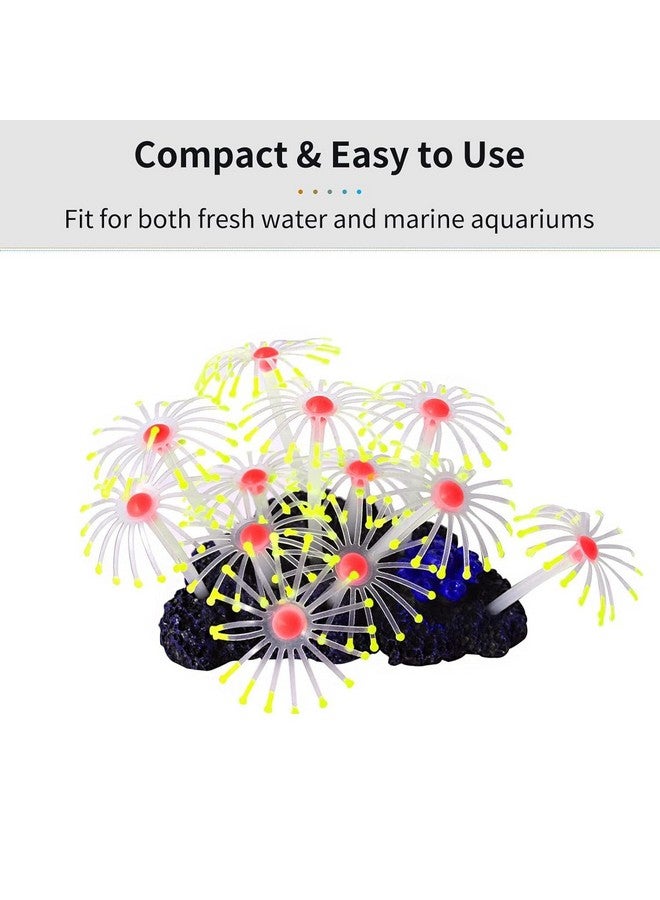 (Sh007 زينة مرجانية متوهجة من السيليكون الناعم، مرجان صناعي مائي متوهج لتزيين حوض السمك | ديكور ساحر لحوض السمك (لون عشوائي) من Petzlifeworld - Image 5