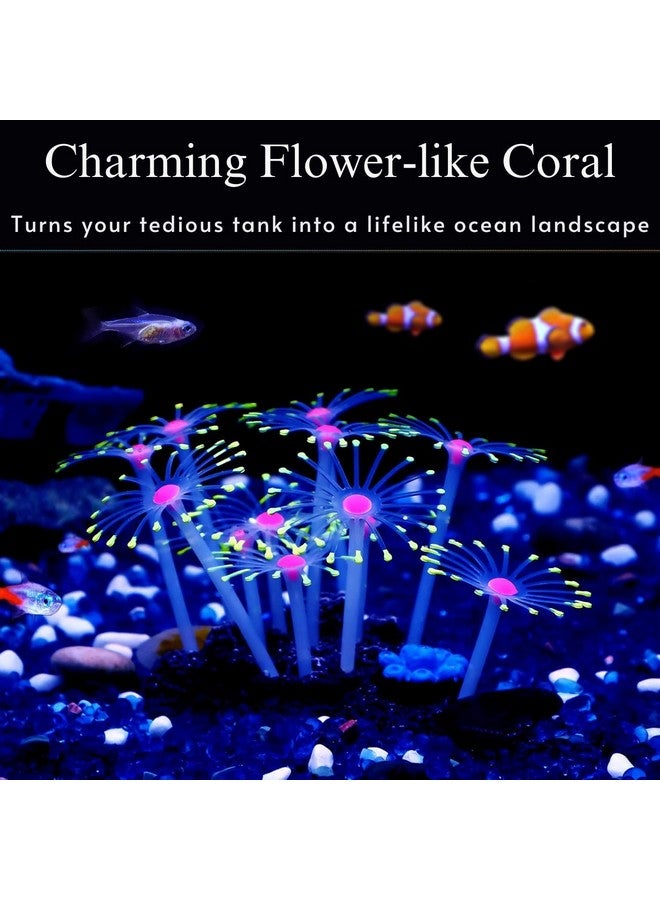 (Sh007 زينة مرجانية متوهجة من السيليكون الناعم، مرجان صناعي مائي متوهج لتزيين حوض السمك | ديكور ساحر لحوض السمك (لون عشوائي) من Petzlifeworld - Image 4