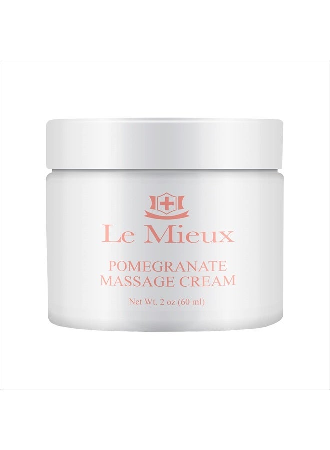 Le Mieux Pomegranate Massage Cream - Aromatic Moisturizing Neck & Face Massage Cream with Algae, Hyaluronic Acid & Botanical Oils, No Parabens or Sulfates (2 oz / 60 ml) - Image 1