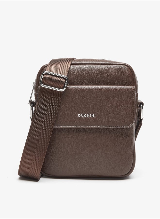 DUCHINI Duchini Plain Crossbody Bag with Adjustable Strap and Zip Closure  - Image 1