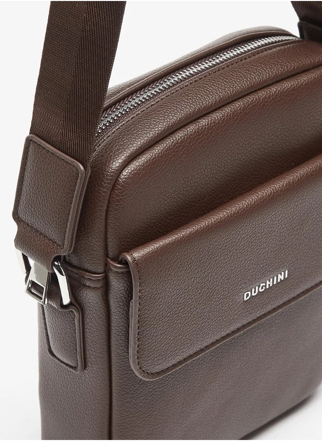 DUCHINI Duchini Plain Crossbody Bag with Adjustable Strap and Zip Closure