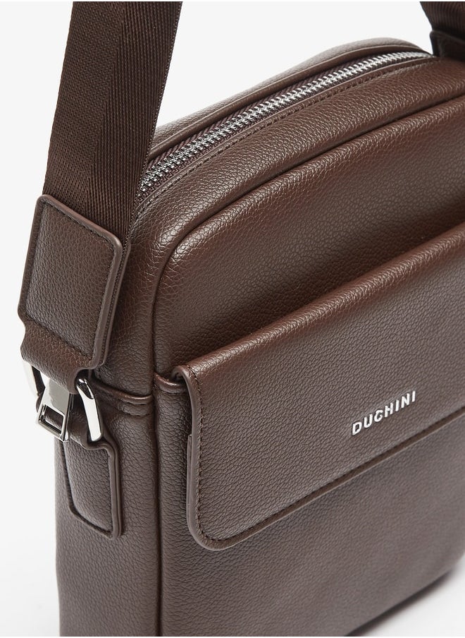 DUCHINI Duchini Plain Crossbody Bag with Adjustable Strap and Zip Closure  - Image 3