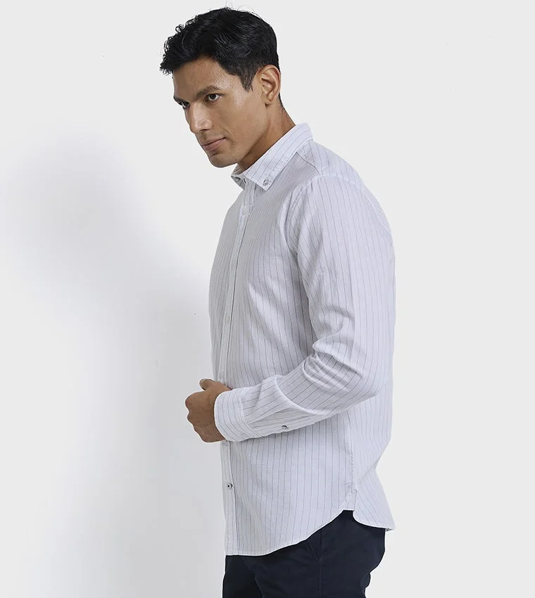 بين شيرمان Ben Sherman Men's Long Sleeve Striped Shirts