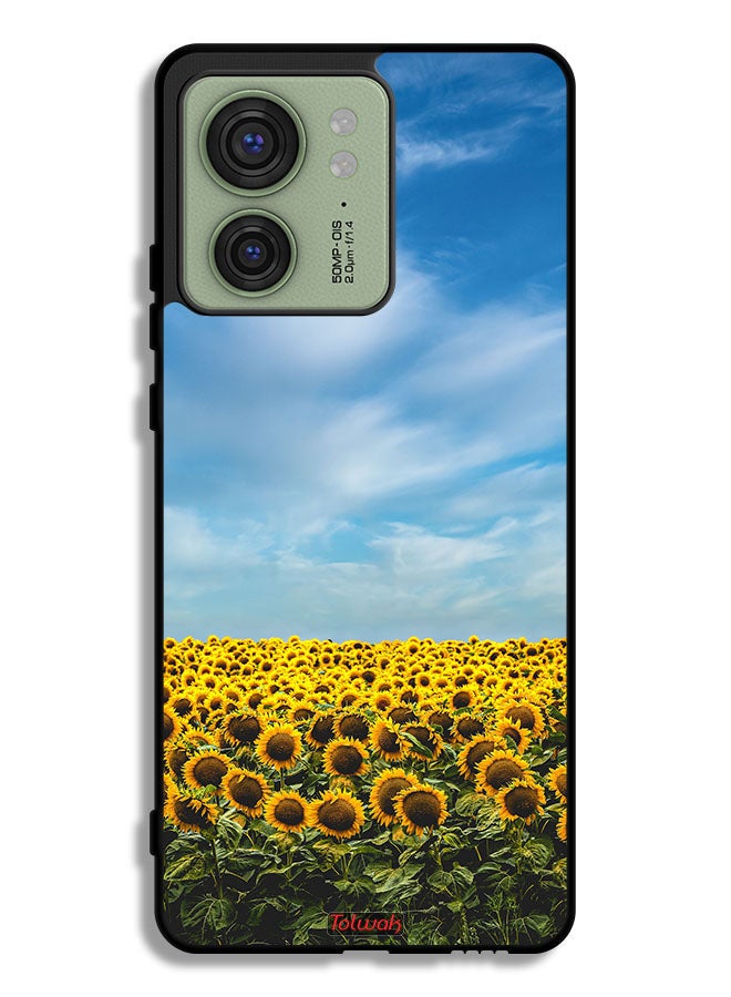 Tolwak Motorola Edge 40 Protective Case Cover Sunflowers Under The Sky - Image 1