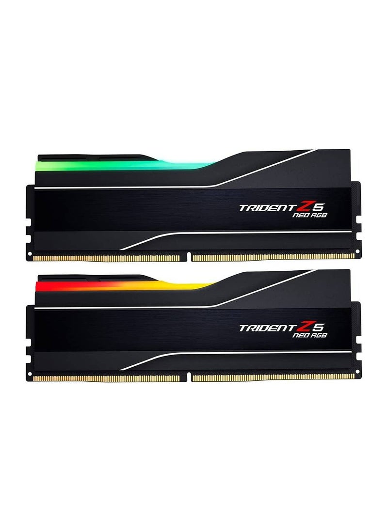 G.Skill مجموعة ذاكرة سطح المكتب ثنائية القناة DDR5 من سلسلة Trident Z5 NEO RGB بسعة 32 جيجابايت (2 × 16 جيجابايت)، سرعة ذاكرة 6000 MT/s، زمن انتقال CL32-38-38-96، جهد 1.35، AMD EXPO، 288 دبوسًا  - Image 1
