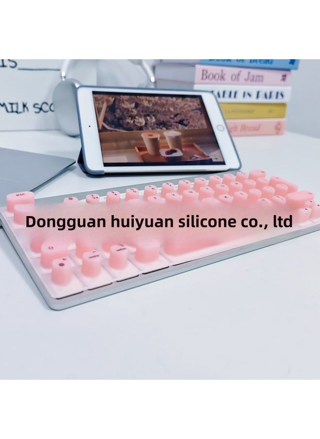 Generic - Suitable For European Apple Keyboard Sticker For Long Nails Easy Typing Artifact Automatic Reset Nail Art Special Keyboard Film-Color:Transparent White-european Version Apple-Size:Frosted Bag - Image 1