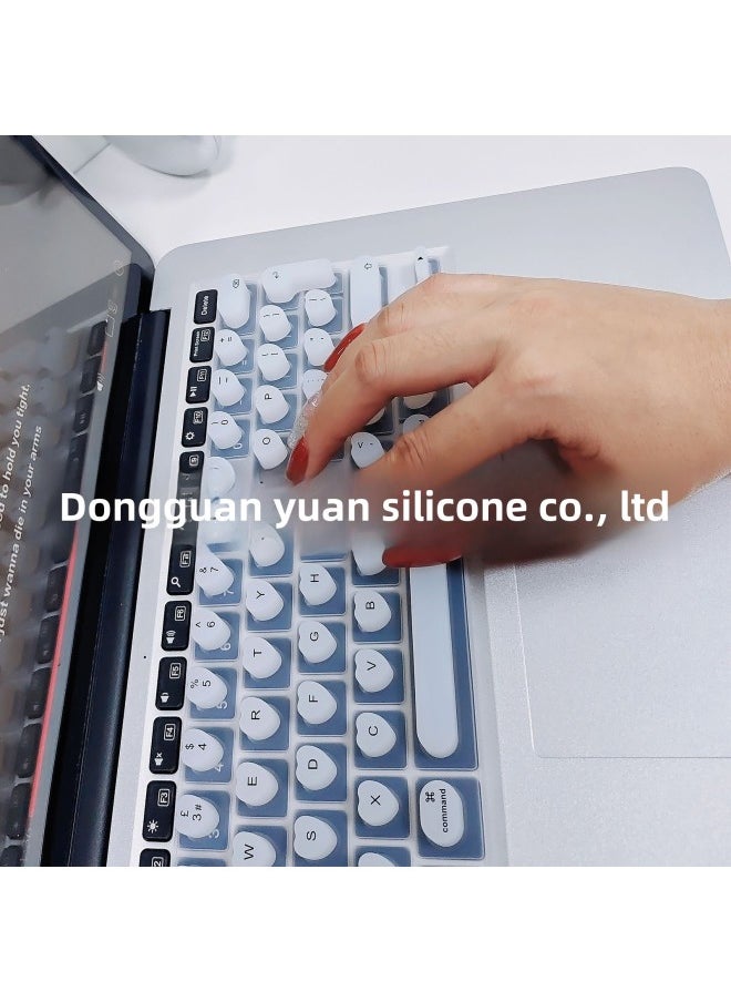 Generic - Suitable For European Apple Keyboard Sticker For Long Nails Easy Typing Artifact Automatic Reset Nail Art Special Keyboard Film-Color:Transparent White-european Version Apple-Size:Frosted Bag - Image 1