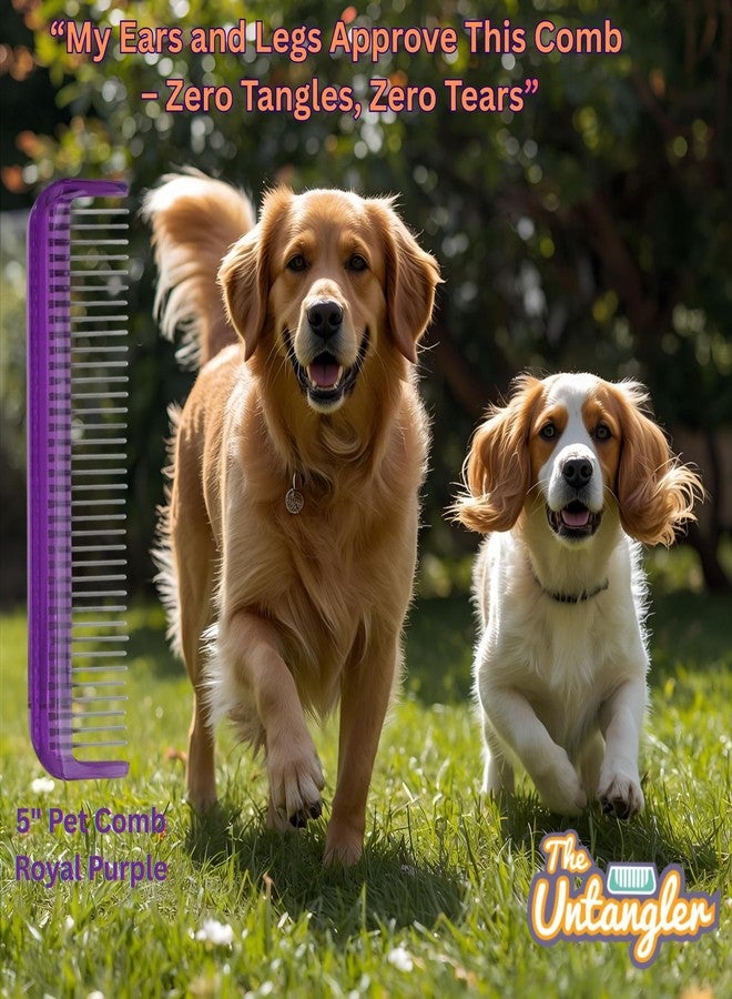 Untangler Pet Comb (5", Royal Purple) - Image 5