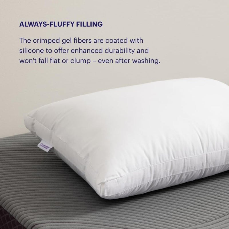 Purple Cloud Pillow - Standard Size, Hypoallergenic Gel Fiber Fill for Plush, Cloud-Like Comfort - Molds to Support Head & Neck, Wonâ€™t Clump or Flatten - Image 3