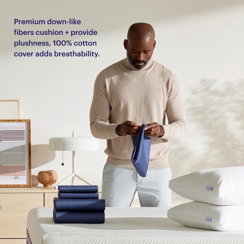 Purple Cloud Pillow - Standard Size, Hypoallergenic Gel Fiber Fill for Plush, Cloud-Like Comfort - Molds to Support Head & Neck, Wonâ€™t Clump or Flatten - Image 5