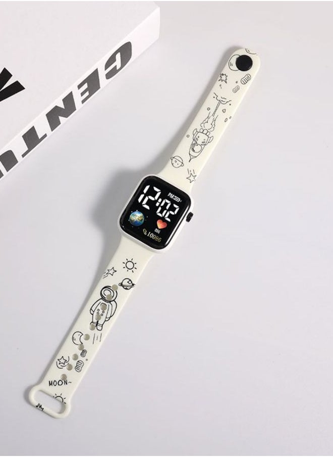 JUNYOUK - Kids' Water Resistant Silicone Digital Watch 4PCS - Image 1