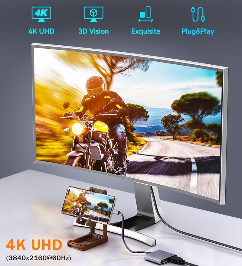atdaraz USB C to Dual HDMI Adapter 4K@60hz, Type C to HDMI Splitter for 2 Monitors, USB C Hub Extend Display for MacBook Air/Pro, More Laptops with Thunderbolt 3/4 Ports - Image 5