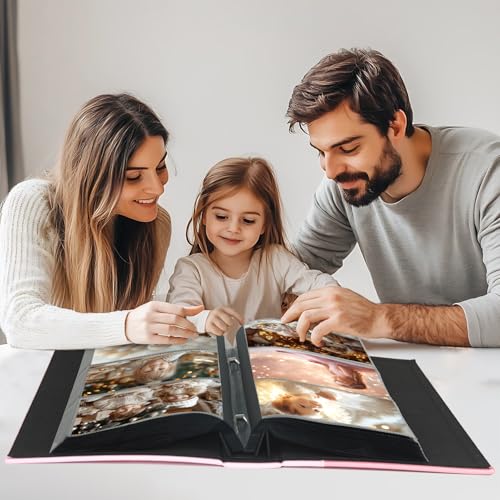 Artmag Photo Album 4x6 300 Photos, Extra Large Capacity Leather Cover Wedding Family Photo Albums Holds 300 Horizontal 4x6 Photos(Blue) - Image 5