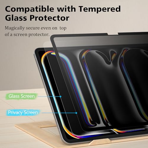 PYS Privacy Screen Protector for iPad Air 11 Inch M3 2025 & M2 2024, iPad Air 6th Gen Privacy Screen, 30-Degree Privacy Filter, Nano Reusable & Removable, Matte Finish, Anti-Scratch, Easy Installation - Image 4