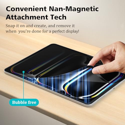 PYS Privacy Screen Protector for iPad Air 11 Inch M3 2025 & M2 2024, iPad Air 6th Gen Privacy Screen, 30-Degree Privacy Filter, Nano Reusable & Removable, Matte Finish, Anti-Scratch, Easy Installation - Image 2