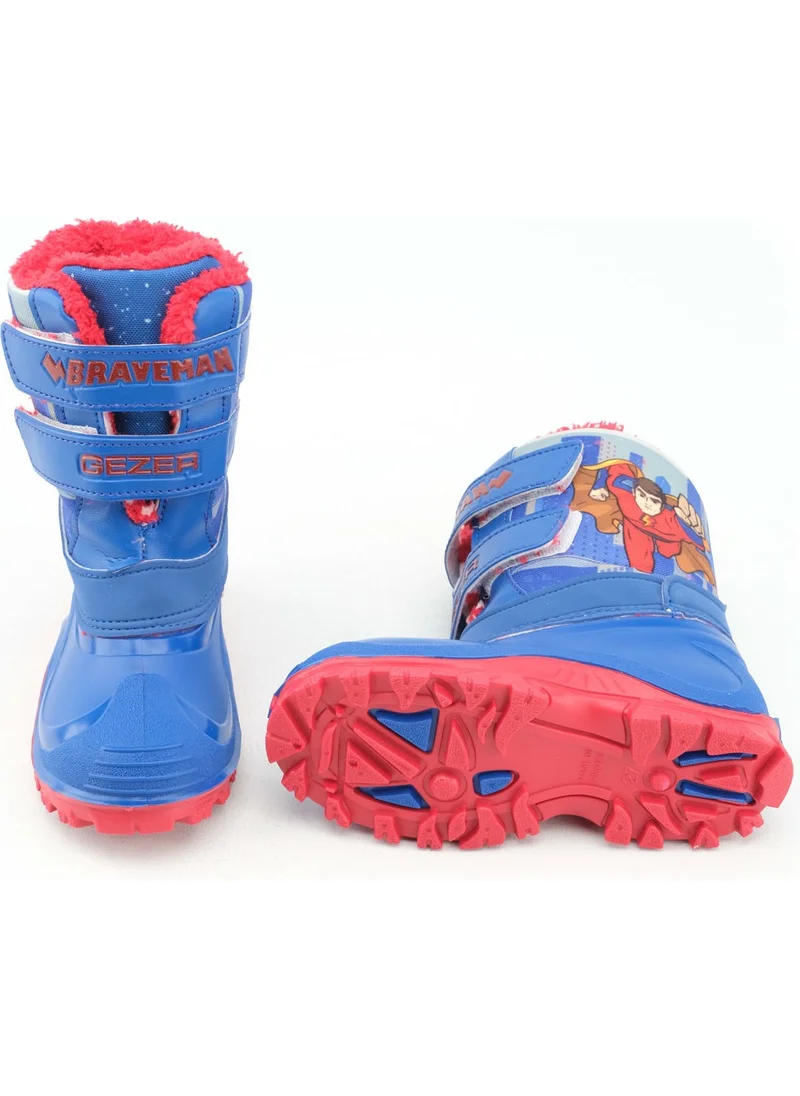 Gezer Winter Boy's Plush Inner Velcro Adjustable Waterproof Braveman Snow Boots