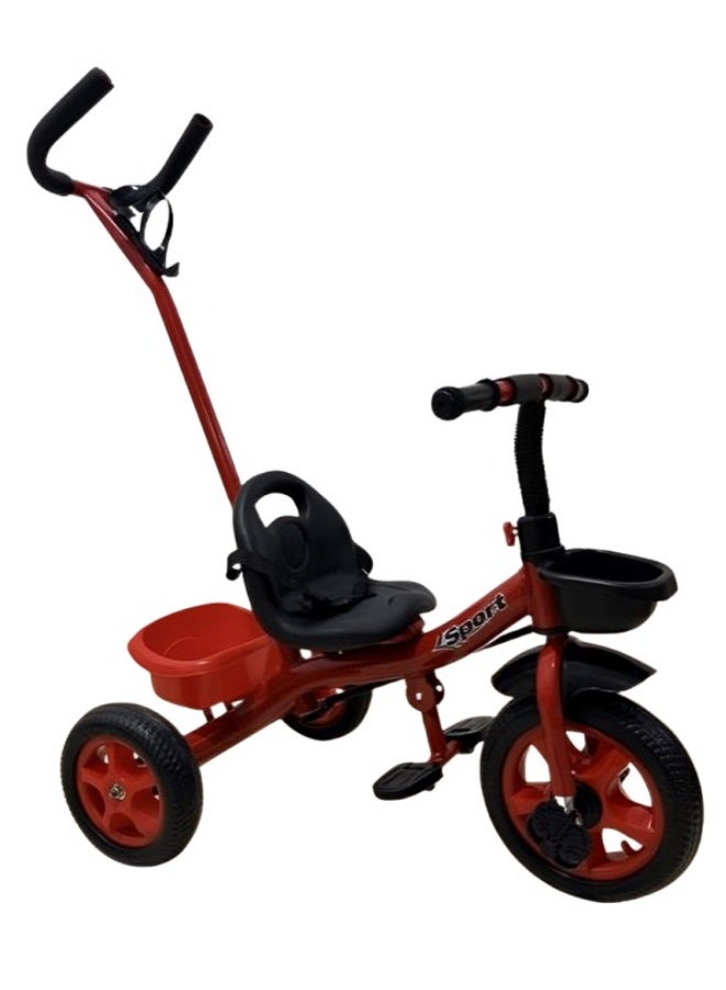 Baybee Baby Tricycle for Kids 2 in 1 Convertible with Parental Adjustable Push Handle & Seat Belt | Kids Cycle Trikes | Baby Boys & Girls Tricycle for Kids Age 2 to 5 Years (RED)