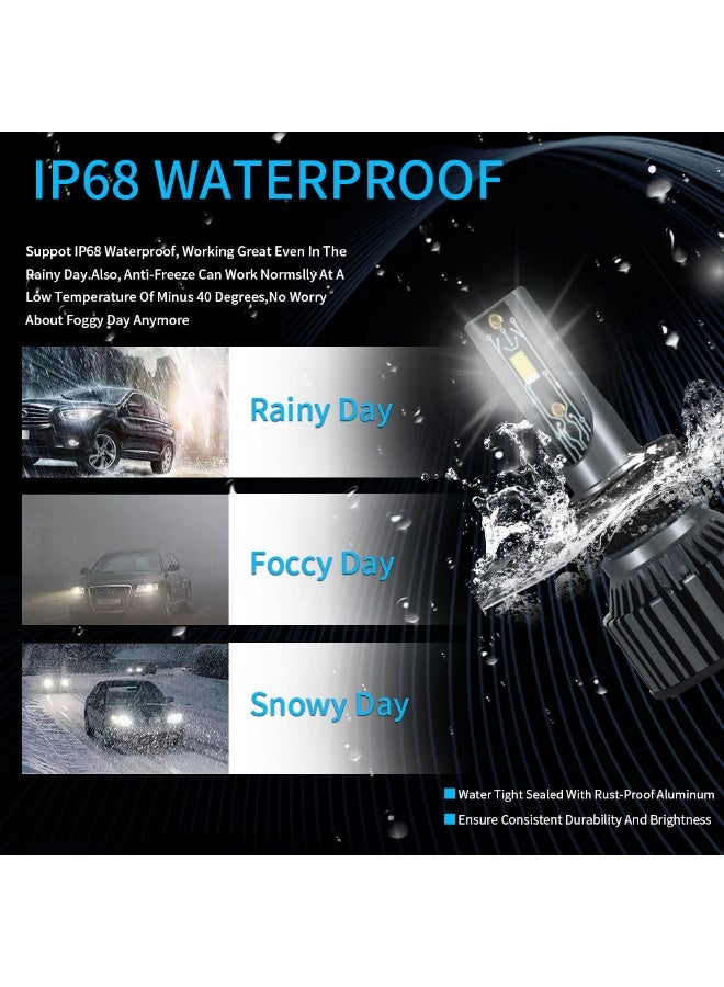 New LED Car Headlights - H1, H3, H4, H7, H8/H9/H11, 9004, 9005, 9006, 9007, 9012, H13, 5202 (Pair)