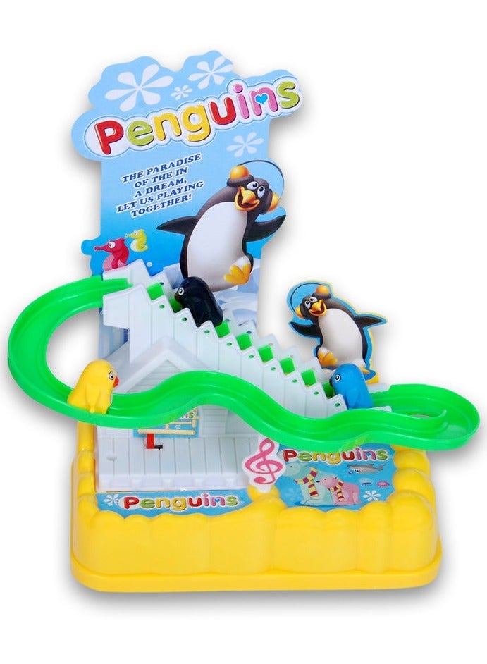 Penguin Electric Penguins Stair Climb Track Toy With Light And Music For 3+ Years Kids - Image 1