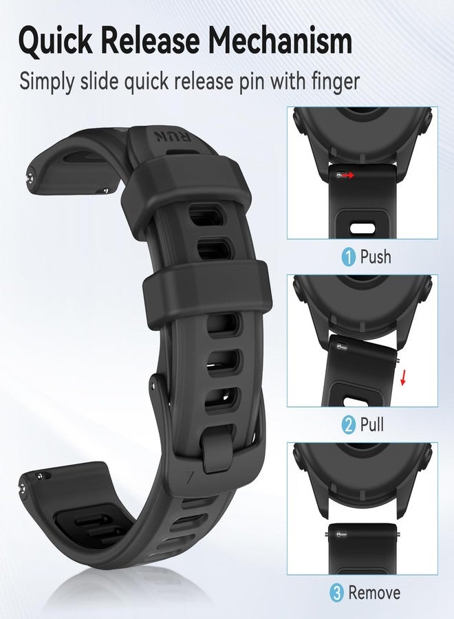 ISABAKE 22MM Strap for Garmin Forerunner 265/Forerunner 255/Forerunner 570 47MM/vivoactive 4/Venu 3/Venu 2, 22mm Replacement Bands Compatible with Coros Apex 46mm/Apex Pro/Apex 2 Pro/Pace 3, 22mm - Image 5