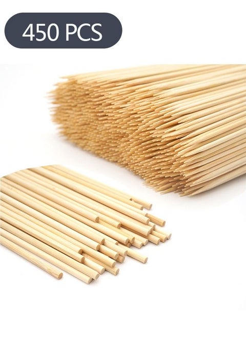450-Piece Bamboo Skewer Sticks, Bamboo Skewers for BBQ Appetiser Fruit Kabob (2.5mm*20cm)