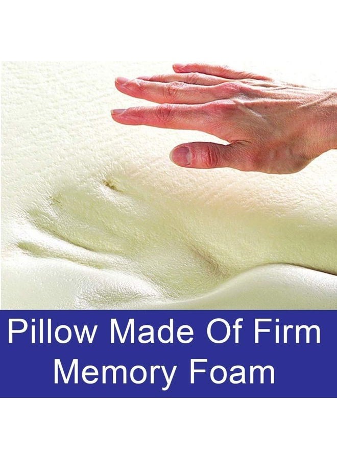 careX memory foam round cervical pillow- Blue - Image 3