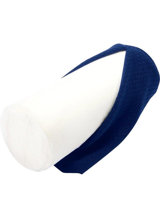 careX memory foam round cervical pillow- Blue - Image 5