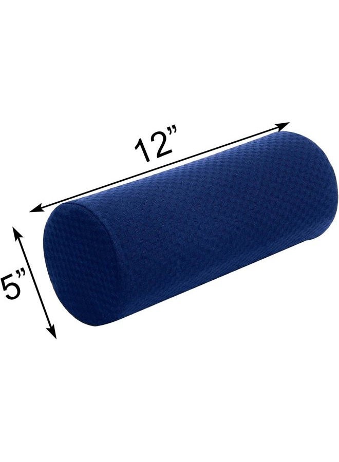 careX memory foam round cervical pillow- Blue - Image 4