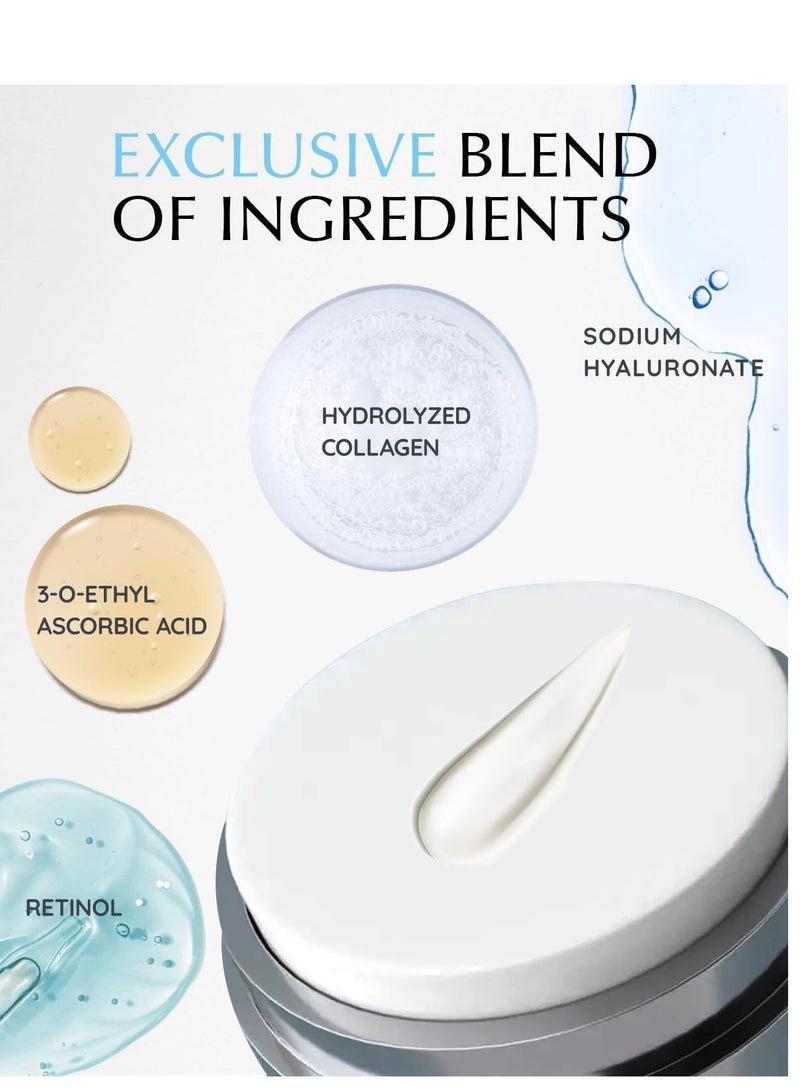 Barakah Retinol Cream for Face, Face Collagen Cream for Tightening Skin, Anti Aging Facial Moisturizer Day and Night for Women and Men - Image 2