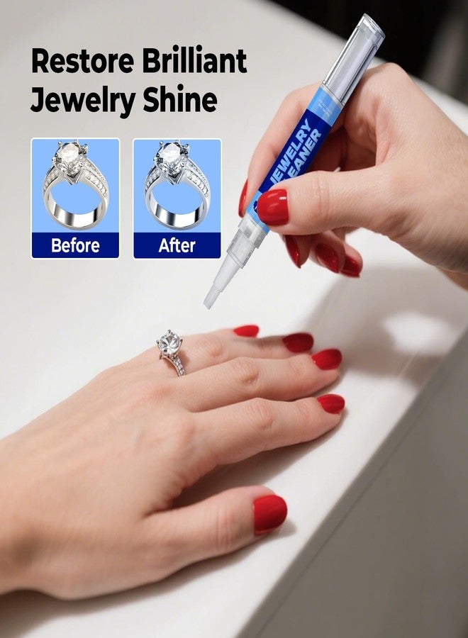CleanCrown Ring Cleaner Pen (2 Count), Jewelry Cleaner Pen, Portable Jewelry Cleanser Solution, Diamond Sparkle Stick with Soft Brush for Rings, Necklaces, Bracelets - Image 2
