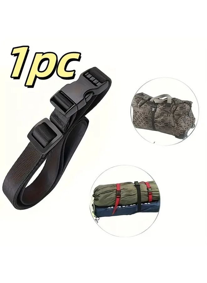 Black Adjustable Quick Release Buckle Strap Non Slip Secure Travel Gear Durable - Image 1