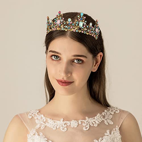 Didder Baroque Vintage Crowns and Tiaras - Royal Princess Crowns for Girls and Women - Wedding, Halloween, Christmas, Prom, Birthday and Party - Image 4
