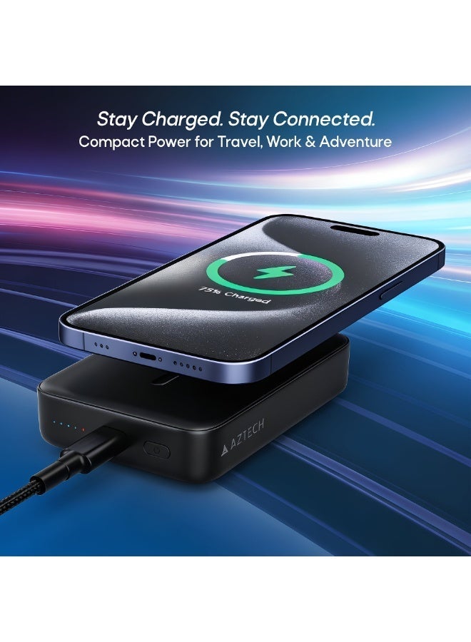 Aztech باور بانك لاسلكي ذكي من AZTECH Powergo سعة 10000 مللي أمبير - Image 3
