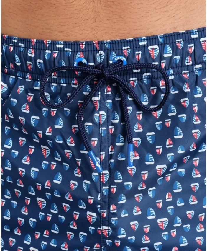 arena Beach Short Allover Navy Multi Men's Swim Shorts Navy Blue 005253710