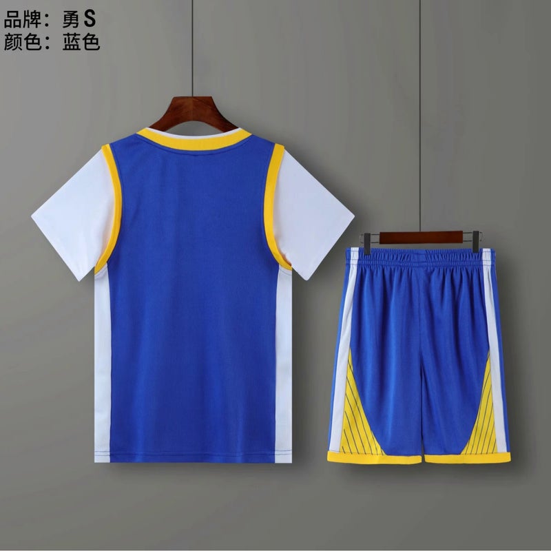 Fake Two-Piece Basketball Uniform Baby Toddler'S Class Uniform Short-Sleeved Basketball Uniform Suit Children'S Uniform Printable Uniform - Image 4