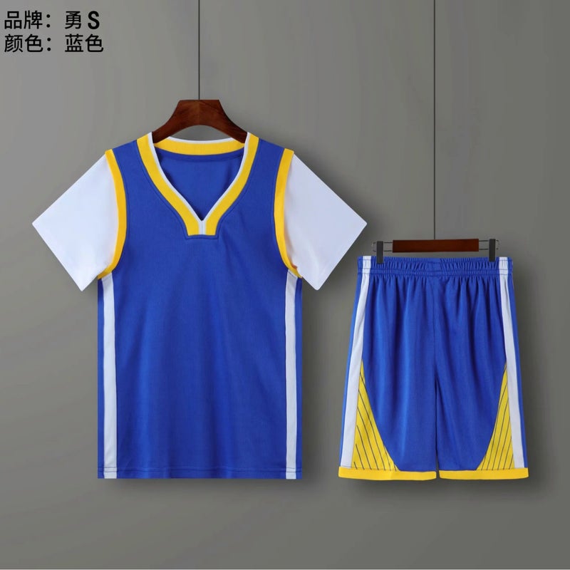 Fake Two-Piece Basketball Uniform Baby Toddler'S Class Uniform Short-Sleeved Basketball Uniform Suit Children'S Uniform Printable Uniform - Image 3