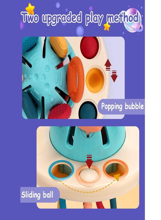 KIPA GAMING Proudly Made in India, Interactive UFO Silicone Pull String Learning Toy for Kids - Baby Sensory Travel and Teething Toys, Ideal for 6-12-18 Months Toddler Exploration, Multicolor - Image 2
