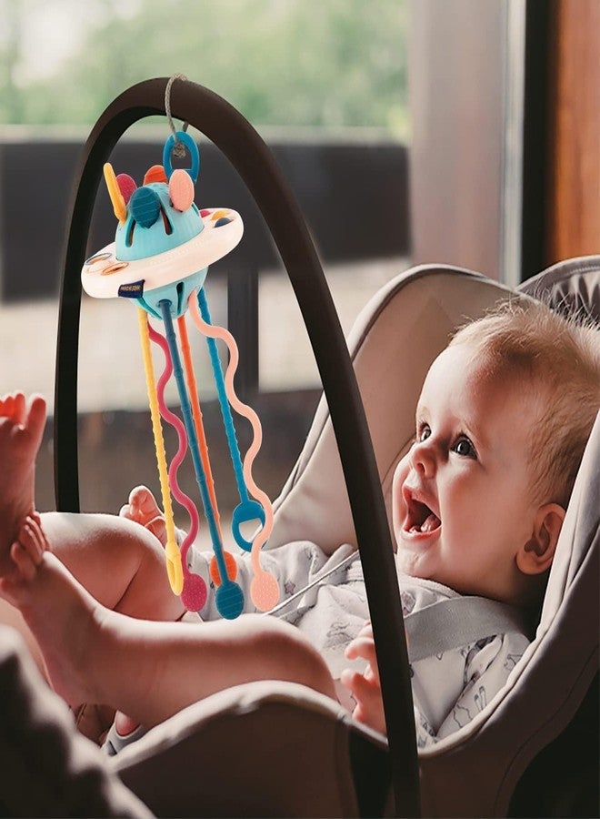 KIPA GAMING Proudly Made in India, Interactive UFO Silicone Pull String Learning Toy for Kids - Baby Sensory Travel and Teething Toys, Ideal for 6-12-18 Months Toddler Exploration, Multicolor - Image 5