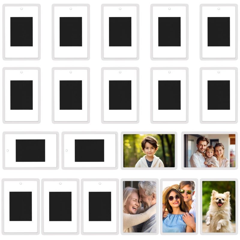 Kurtzy Kurtzy Blank Photo Frame Insert Fridge Magnets (20 Pack) - for Photos 7 x 4.5cm (2.75 x 1.77 inches) - Translucent Clear Acrylic Refrigerator Magnets for Small Photos - Gifts for Family & Friends - Image 1