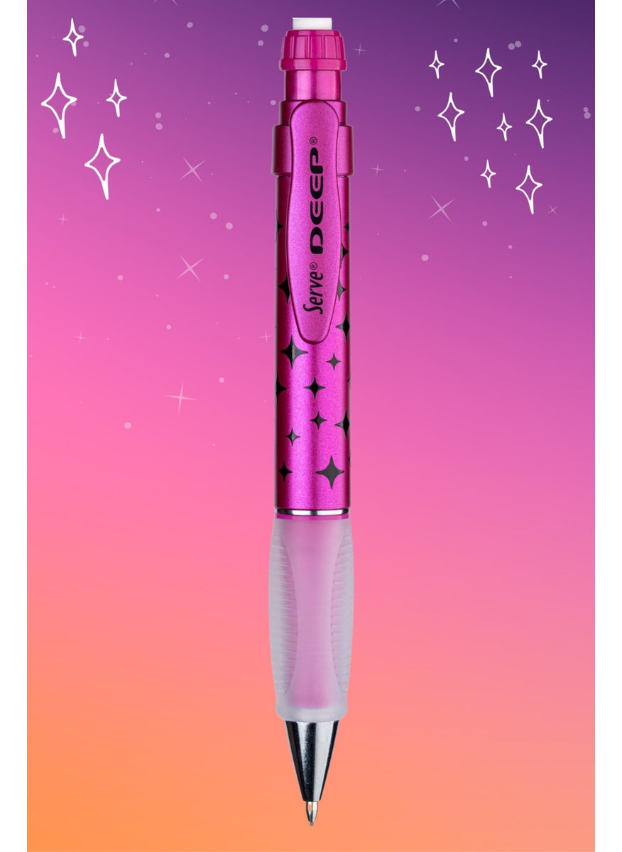 Serve Deep Versatil Pen Space Themed - Metallic Pink  - Image 3