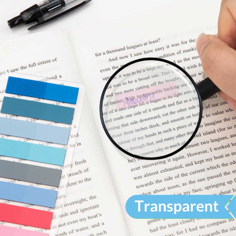 KICNIC Sticky Tabs 1200 Pcs, Pastel Book Tabs, Adhesive PET Page Tabs, Transparent Annotation Labels, Tabs for Notebooks, Small Markers for School, College, Office (60 Colors) - Image 5
