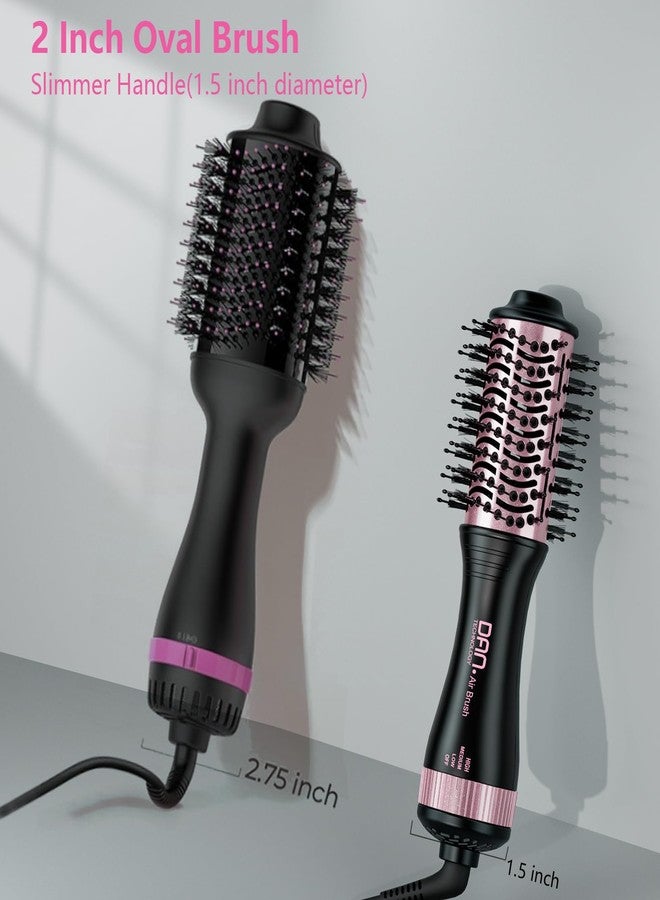 دان تكنولوجي فرشاة تجفيف الشعر دان ثنائية الجهد، فرشاة تجفيف شعر للسفر تعمل تلقائيًا بجهد مزدوج 110-120 فولت / 220-240 فولت، فرشاة هواء ساخن صغيرة مع قابس تحويل متعدد الوظائف، 4 في 1 فرشاة تجفيف وتصفيف الشعر لزيادة كثافته - Image 5