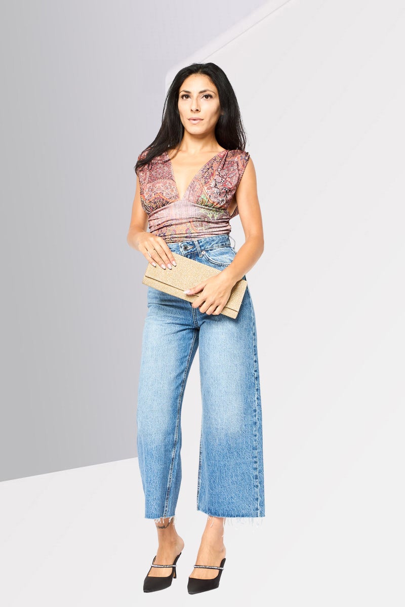 Replay بدلات نسائية بدون أكمام على شكل حرف V بطبعات متعددة الألوان - Image 2