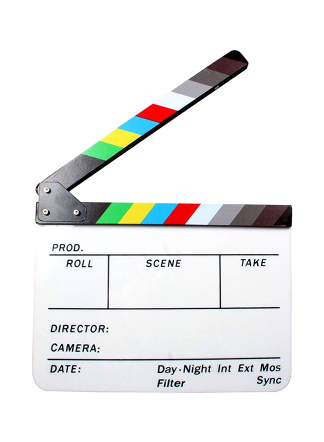 Clapboard Dry Erase Director Film Movie Clapper Board Slate Multicolour - Image 1